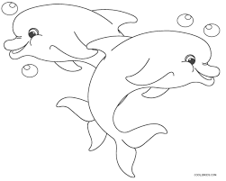 Dolphin coloring page for children 3 years old. Free Printable Dolphin Coloring Pages For Kids