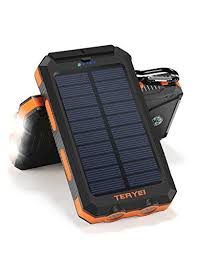 Solar Charger Teryei Solar Power Bank 15000mah External Backup Outdoor Cell Phone Battery Charger With Dual Solar Power Bank Solar Charger Solar Phone Chargers