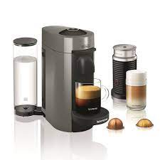 The nespresso by de'longhi vertuoplus espresso and coffee maker lets you make coffee, lattes, cappuccinos and espresso with the push of a button. Nespresso Vertuoplus Coffee Maker Espresso Maker By De Longhi With Aeroccino Milk Frother Williams Sonoma