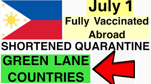 Vaccinated travelers entering the bahamas can bypass the country's testing requirements as of 9, vaccinated american travelers can travel to canada. Philippines Travel Update 7 Days Quarantine For Vaccinated Abroad Countries In Green Lane Travelticketguide