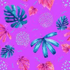 Liz kohler brown uploaded this student project called floral & 90s repeat patterns. Watercolor Decorative Exotic Leaves Background Water Color Tropical Stock Photo Picture And Royalty Free Image Image 85460488