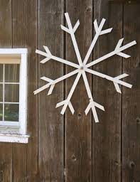 Outdoor Large White Wood Snowflake With Bell Wood Snowflake Wooden Snowflakes Wooden Christmas Decorations