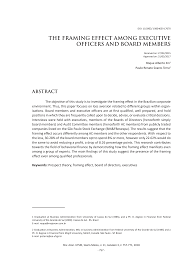 Https Www Researchgate Net Publication 331794333 The Framing Effect Among Executive Officers And Board Members Fulltext 5c8c5835299bf14e7e7f4ea4 The Framing Effect Among Executive Officers And Board Members Pdf