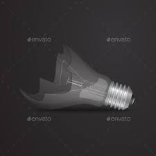 Broken Vector Light Bulb File Is In Eps10 Format Broken Bulb Creative Design Electricity Energy Equipment Glass Graphic Design Lightbulb Tattoo Bulb
