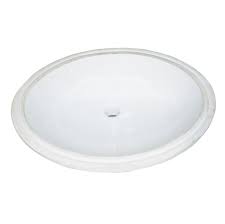 oval white ceramic undermount sink