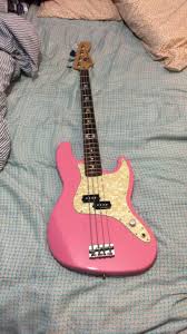 Not your dad's fender bass! Can A Pink Mark Hoppus Signature Bass Get Some Lovin Guitar Bass Guitar Fender Bass
