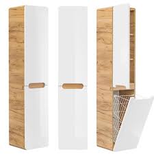 35/80/35cm 176, kostenlose lieferung zoja/keramia fresh. Badmobel Hochschrank Mit Waschekorb Luton 56 Real De