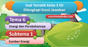 Latihan soal penilaian harian tema : Soal Tema 6 Kelas 3 Sd Subtema 1 Sumber Energi Dan Kunci Jawaban Bimbel Brilian