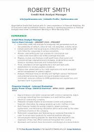 Using a building security risk assessment template would be handy if you're new to or unfamiliar with a building. Credit Risk Analyst Resume Samples Qwikresume