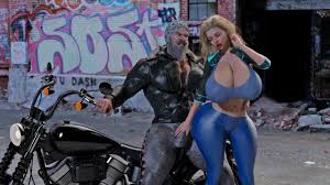 3D Porn Huge Boobs and Ass for Bike Riders Fantasy Comic Art