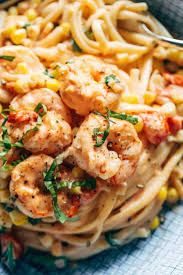 Creamy Shrimp Pasta With Corn And Tomatoes Pinch Of Yum Recipe Creamy Shrimp Pasta Pasta Dishes Summer Pasta
