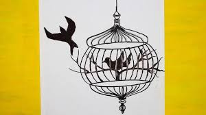 True Love Simple Bird On Tree Drawing How To Draw A Bird In A Cage And Another One Is Flying Easy Marker Pen Drawing For Beginners In 2020 Bird Drawings Pen Drawing Drawing For Beginners