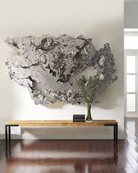 Burled Root Wall Art Large Silver Leaf Modern Wall Decor 3d Wall Art Large Wall Art
