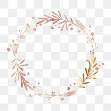 Pink Gold Leaf Floral Wreath Border Border Clipart Floral Luxurious Png And Vector With Transparent Background For Free Download Floral Wreath Watercolor Floral Border Design Floral Border