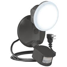 Brink S Integrated Led Plug In Motion Sensor Security Light Gray Walmart Com Walmart Com
