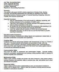 This accounting supervisor job description template includes key accounting supervisor duties and responsibilities. Free 10 Accounting Intern Job Description Samples In Ms Word Pdf