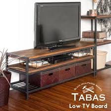 楽天市場 テレビ台 テレビボード ブラックアイアンフレーム家具 63081 タバス tabas おしゃれ 収納 ローボード tv ラック テレビラック オーディオボード avラック avボード tvボード オーディオラック tv台 収納付き アジア工房 avボード テレビ台 アイアン