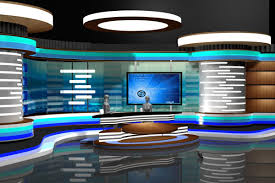 Virtual Tv Studio News Set 2 Tv Virtual Studio Set Tv Set Design Design Stage Set Design