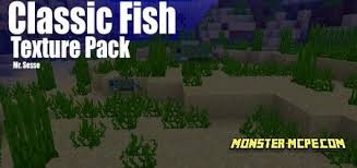 Replaces the default minecraft menu panorama with the classic and iconic 'pack.png' location. Classic Fish Texture Pack Texture Packs For Minecraft Pe