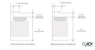 Wall Mounted Faucet Height Above Sink Google Search Wall Faucet Miami Interior Design Bathroom Dimensions