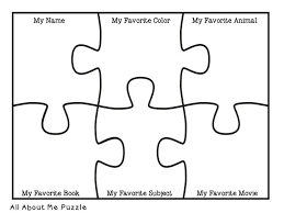 They feature fun puzzles of all types that'll keep you entertained. All About Me Jigsaw Puzzle Freebie Puzzle Piece Template Puzzle Crafts First Grade Crafts