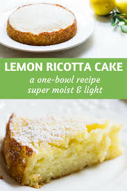 Lemon Ricotta Cake A Simple And Super Easy Cake Made With Ricotta Cheese And Lemon So Airy And Lemon Ricotta Cake Recipes Ricotta Cake Recipes Lemon Recipes