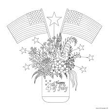Some jar coloring may be available for free. American Flags On Flowers And Decorations On A Mason Jar Coloring Pages Printable