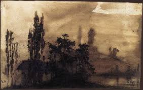 Souvenir De L Etang Du Bois De Bellevue Cela M Amuse Entre Deux Strophes Peinture Dessin Encre