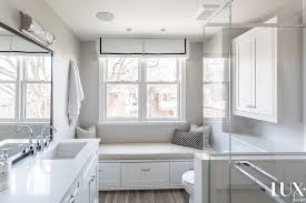 This type of window covering adds color and pattern to a bathroom to soften clean and straight lines such as are found with marble floors and countertops. Master Bathroom Window Seat Design Ideas