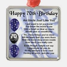 Uncle Poem 70th Birthday Metal Ornament Zazzle Com Uncle Poems 70th Birthday Uncle Birthday