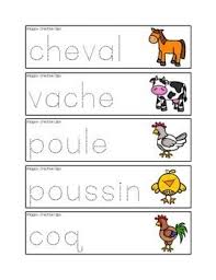 Mots Etiquetts De Pre Ecriture Des Animaux De La Ferme French Culture Farm Theme French Vocabulary