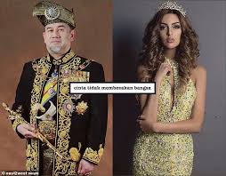 The wife of kelantan sultan muhammad v. Russian Beauty Queen Marries Malaysia S Sultan Muhammad V Daily Mail Online