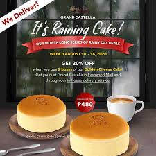 Get Two Boxes Of Golden Cheese Cake For 480 Grand Castella In Eastwood Mall Food Ads Cheesecake Food