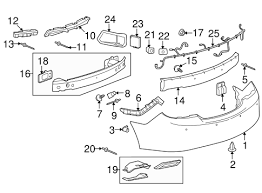 Rear floor & rails ; Bumper Components Rear For 2013 Buick Lacrosse Gm Parts Center