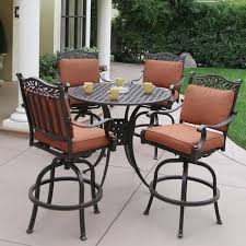 Perfect for smaller spaces such as a patio or balcony, the. Three Posts Carruthers Round 4 Person 42 Long Bar Height Dining Set With Cushions Reviews Wayfair
