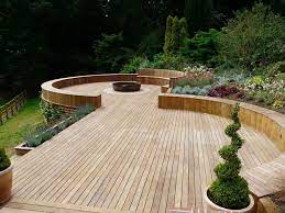 23 Small Wooden Deck Ideas And Pergola Bamboo Color Outdoor Patio Deck Garden Small Gardens Garden Design
