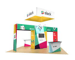 Waveline Media 2020 12 The Waveline Media 2020 12 Trade Show Exhibit Features Two Info Counters Two Fabric Display Trade Show Display Tradeshow Booth Display