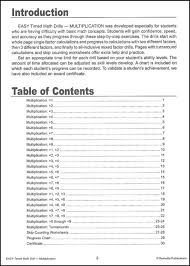 Multiplication Easy Timed Math Drills