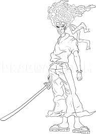 How To Draw Afro Samurai, Step By Step, Drawing Guide, By Dawn - Dragoart