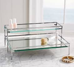 Mirrored Glass Makeup Storage Pottery Barn Dig like your on your new.