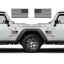 Black American Flag Decal Jeep Subdued American Flags Tactical Military Usa Decal Jeep 5 X3 Pair Matte Black Jeep Jeep Wrangler Accessories American Flag