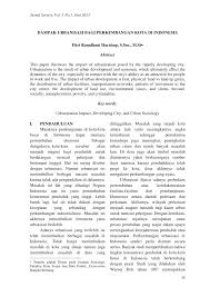 Migrasi penduduk perbedaan karakteristik ruang dan sumber daya yang dimiliki pada berbagai negara sehingga setiap negara memiliki keunggulan ekonomi mendorong untuk melakukan mobilitas penduduk. Pdf Dampak Urbanisasi Bagi Perkembangan Kota Di Indonesia