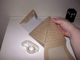 Draw a square with a couple of gaps. How To Make An Egyptian Pyramid Feltmagnet