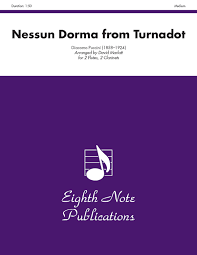 No, no, sulla tua bocca lo diró. Nessun Dorma From Turnadot Woodwind Quartet Score Parts Giacomo Puccini