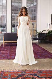 Fully Covered Wedding Dress Alexa Long Sleeves Wedding Dress Modest Wedding Dress Bateau Neckline Wedding Dress In 2021 Wedding Dress Necklines A Line Wedding Dress Wedding Dress Sleeves