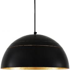 Chemical etching, pvd and powder coat finishes are available. Black Dome Shape Hanging Ceiling Pendant Gold Inner To Reflect Light