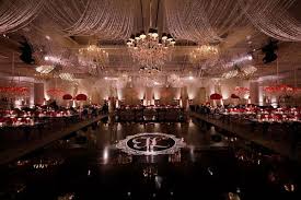 Catholic Ceremony Luxurious Red Black White Ballroom Reception Inside Weddings Black Red Wedding Red Wedding Receptions Red Wedding Theme