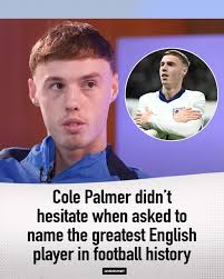 Palmer is in no doubt about who the GOAT of English football is 👀🐐 Watch  👇