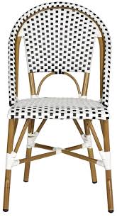 Set Of Two Riviera Indoor Outdoor Stacking Side Chairs In Black And White Outdoor Side Chairs Stackable Dining Chairs Side Chairs