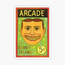 Coney Island Steeplechase Face Stickers for Sale